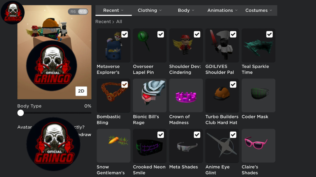 Avatar Personalizado 2 Roblox